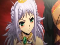 Anime babe obeys her leader to ride him